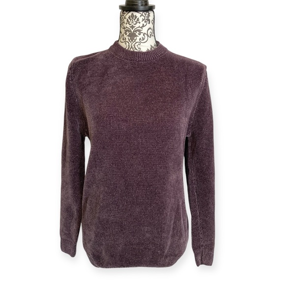 Love & Whimsy Sweaters - Love & Whimsy | NWT Women’s Knitted Crew Neck Dark Purple Sweater